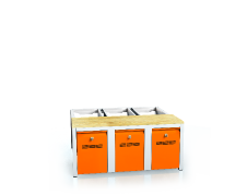 Benches with spruce sticks - with drawers for footwear 375 x 900 x 800